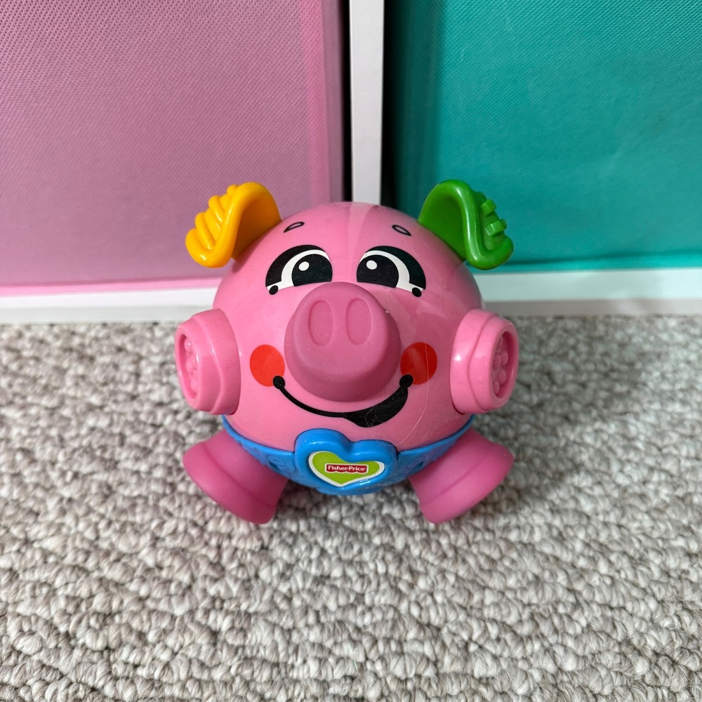 Fisher-Price Laugh & Learn Giggling Piggy Pink Blue Interactive Baby Toy